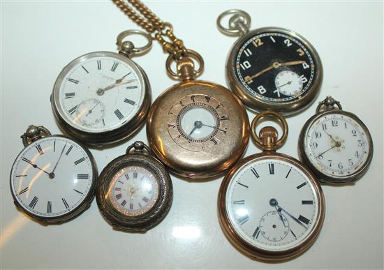 7 pocket watches - various